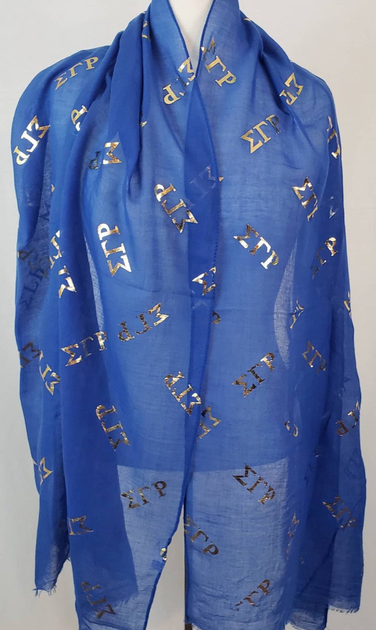 Sigma Gamma Rho Gold Foil Scarf - Diva Starr Boutique