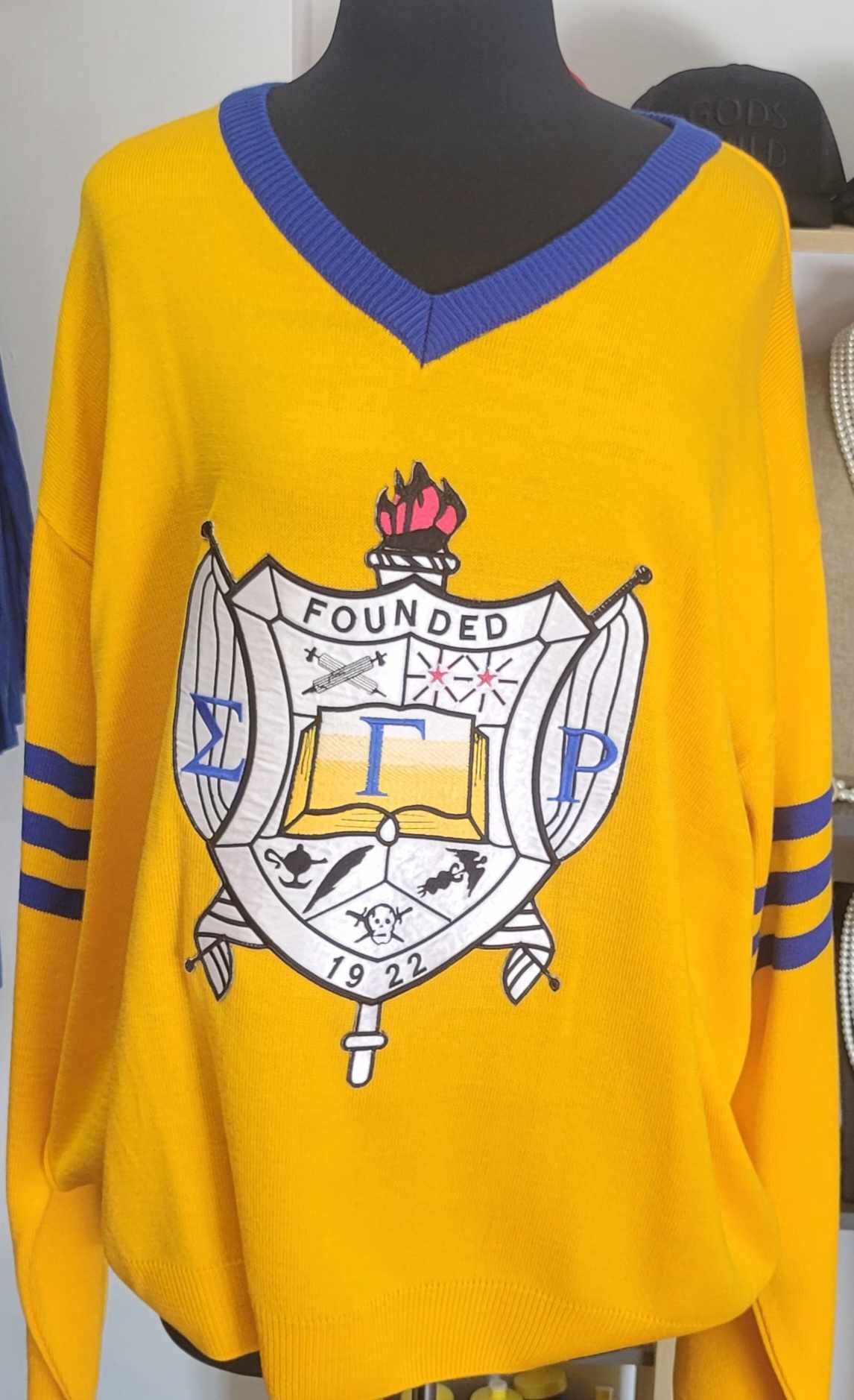 Sigma Gamma Rho Gold Shield Cardigan - Diva Starr Boutique