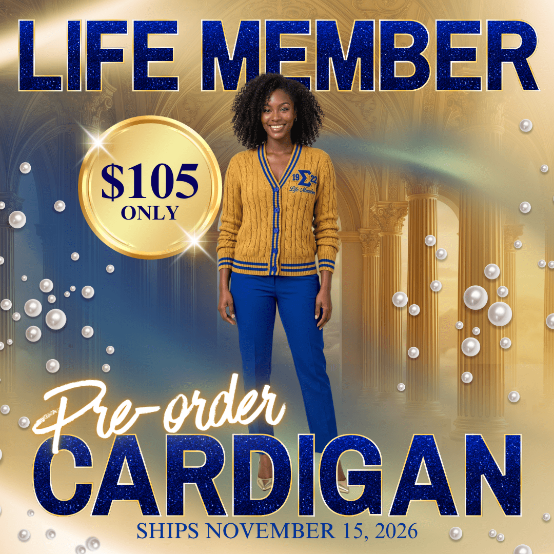 Sigma Life Member 1922 Chenille Letter Cardigan Pre-Order (Ships 11-15-26) - Diva Starr Boutique