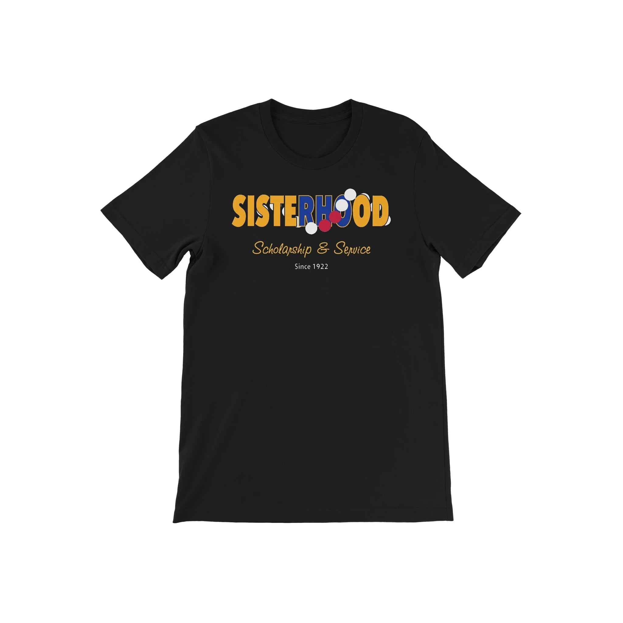 Sisterhood Scholarship & Service Tee Black - Diva Starr Boutique