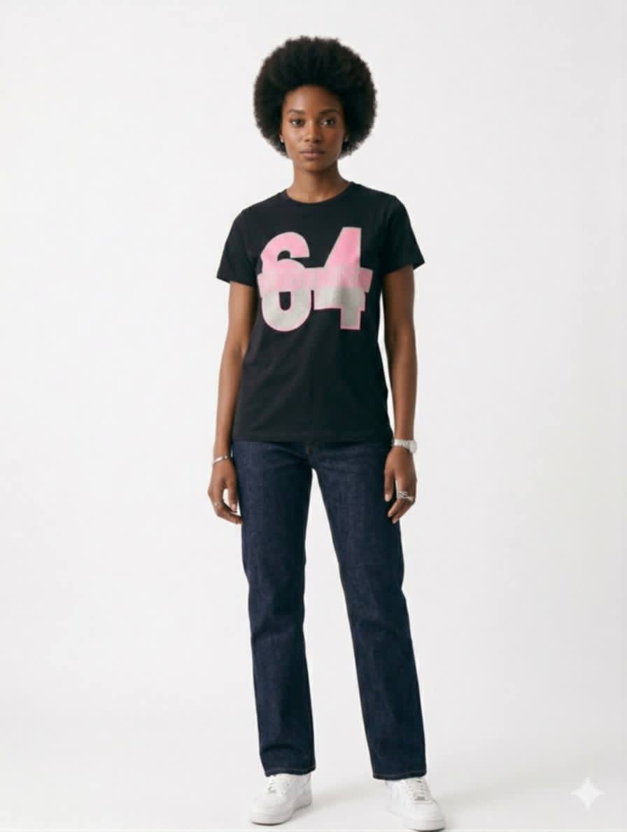 TLOD 64 Tee Black with Silver Glitter Unisex - Diva Starr Boutique
