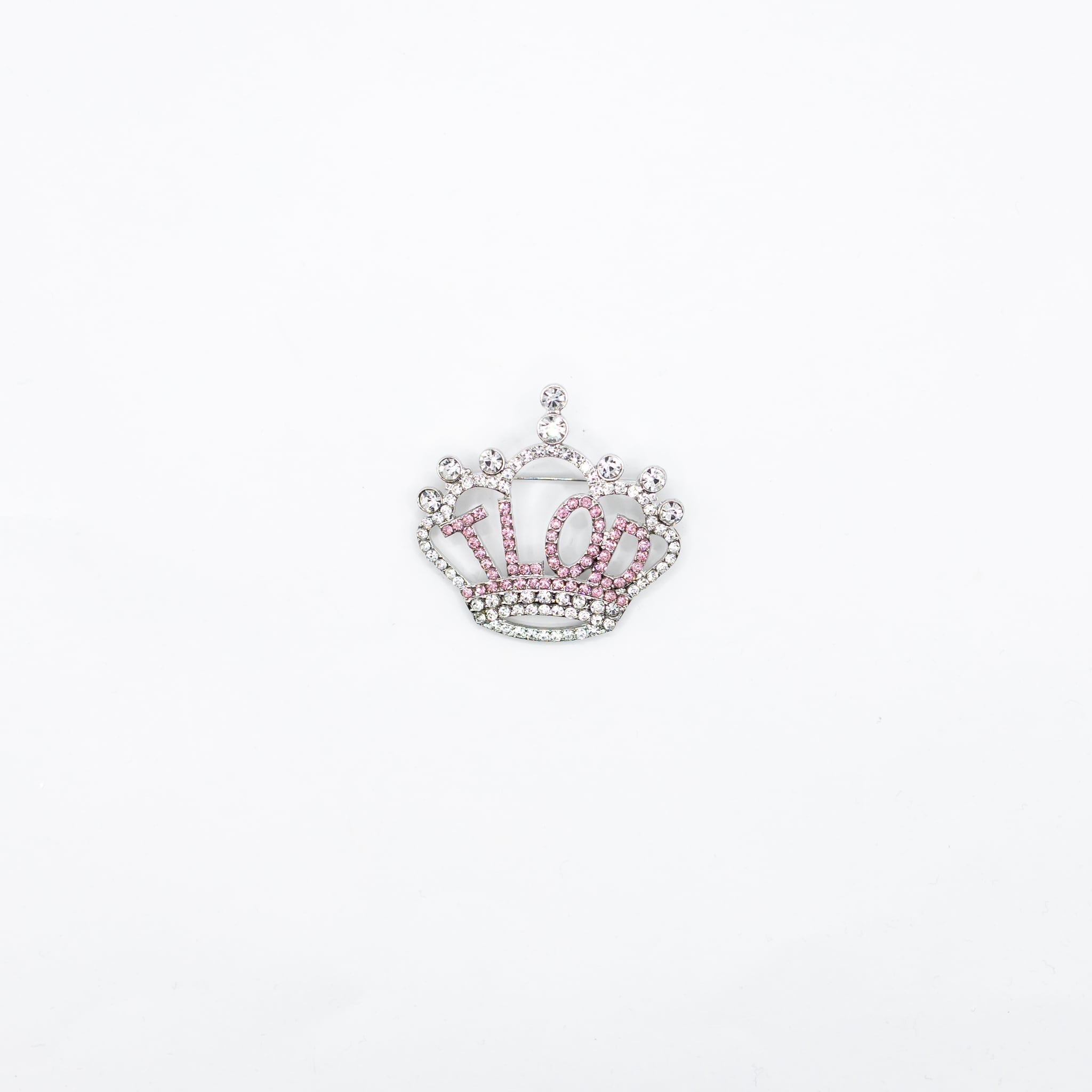 TLOD Crown Pin SIlver with Pink - Diva Starr Boutique