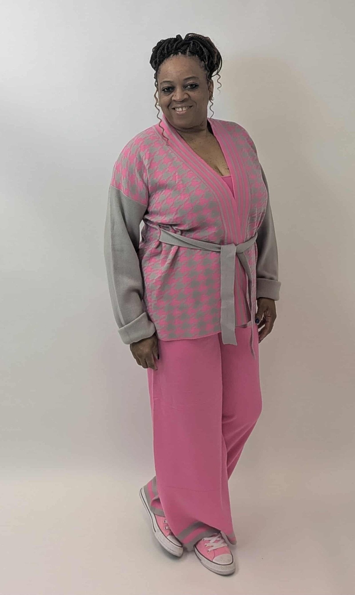 TLOD Pink & Gray Pant Suit Pre - Order (Ship December 15, 2025) - Diva Starr Boutique
