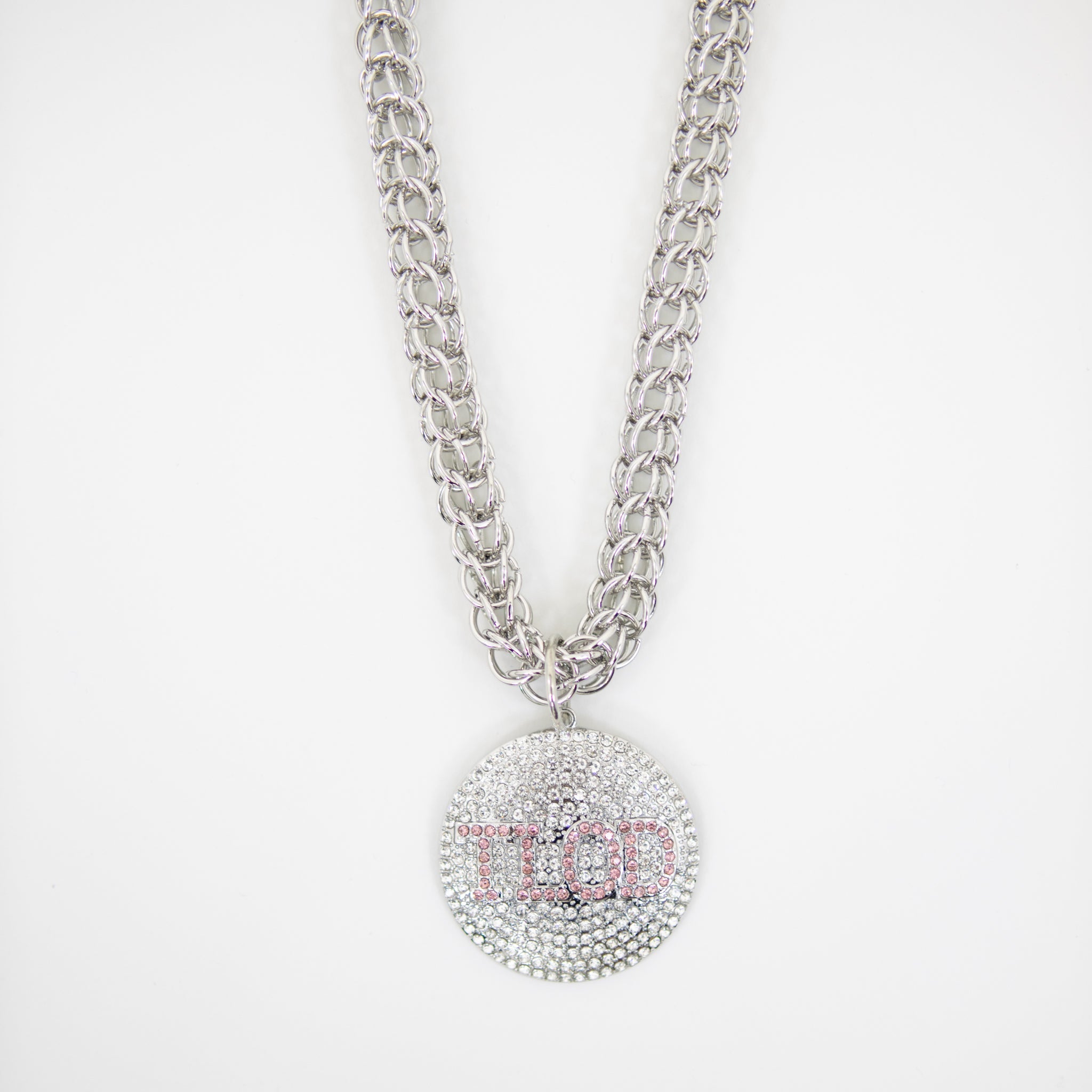 TLOD Pink & Silver Bling Circle Necklace - Diva Starr Boutique