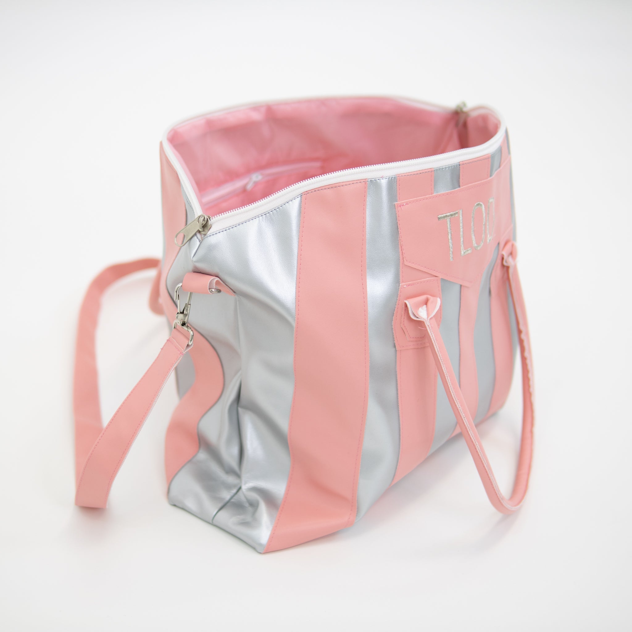 TLOD Pink & Silver Purse with strap - Diva Starr Boutique