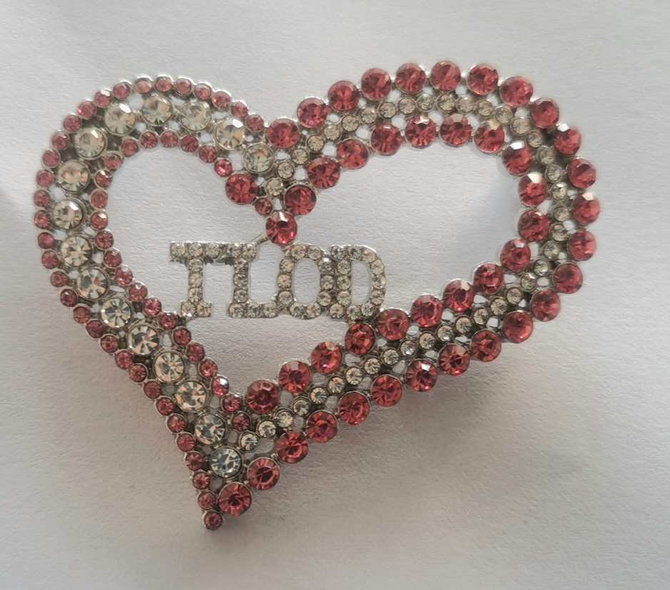 TLOD Triple Bling Heart Pin - Diva Starr Boutique