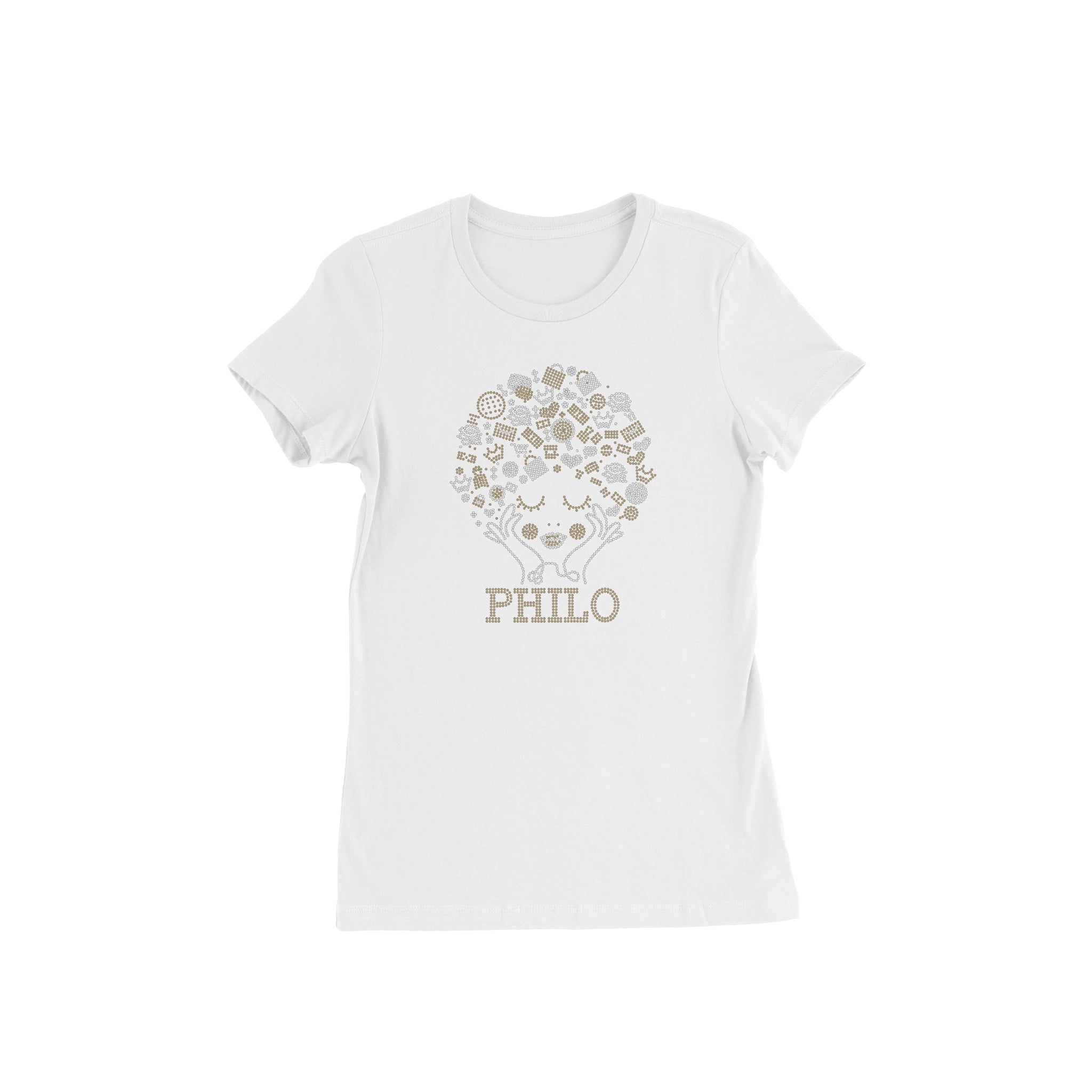 White Philo Afro T - Shirt - Diva Starr Boutique