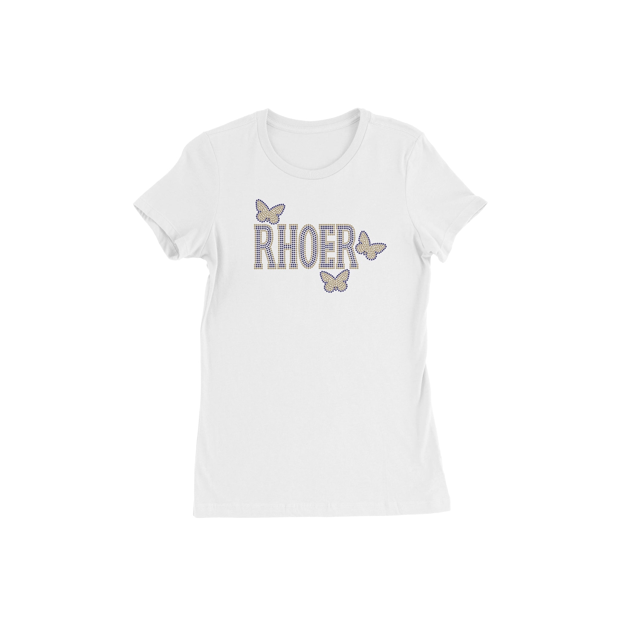 White Rhoer Butterfly T - Shirt - Diva Starr Boutique