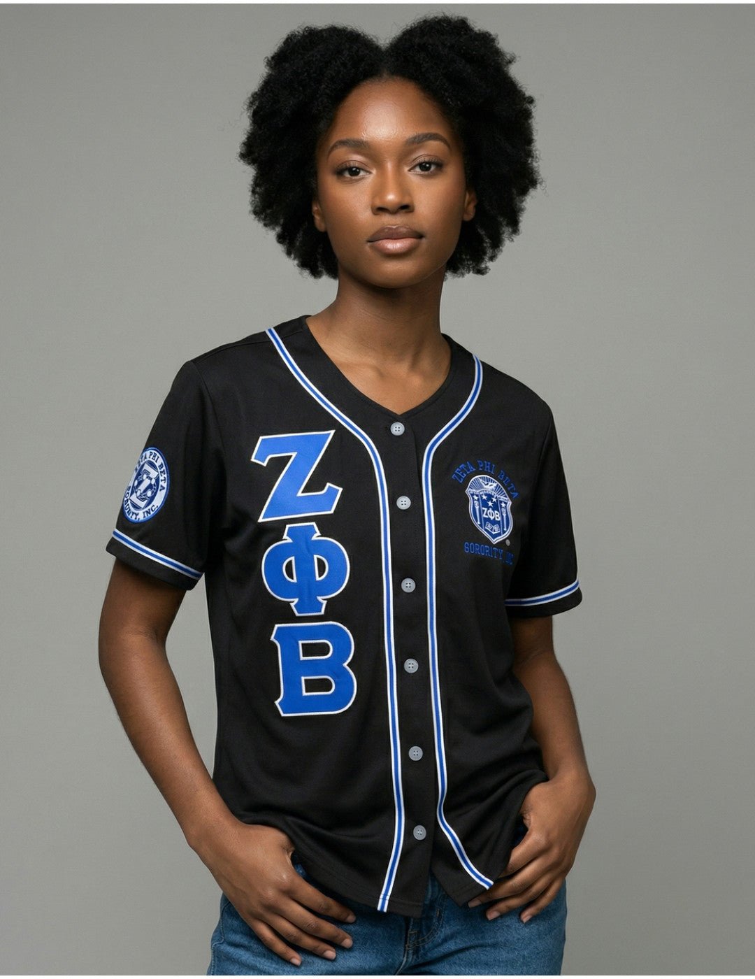Zeta Baseball Jersey Black (Ships 4 - 13 - 26) - Diva Starr Boutique