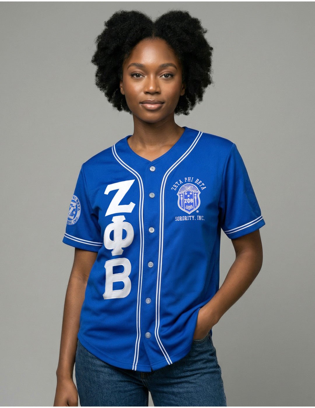 Zeta Baseball Jersey Blue (Ships 4 - 13 - 26) - Diva Starr Boutique