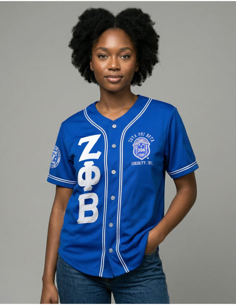 Zeta Baseball Jersey Blue (Ships 5-30-26) – Diva Starr Boutique