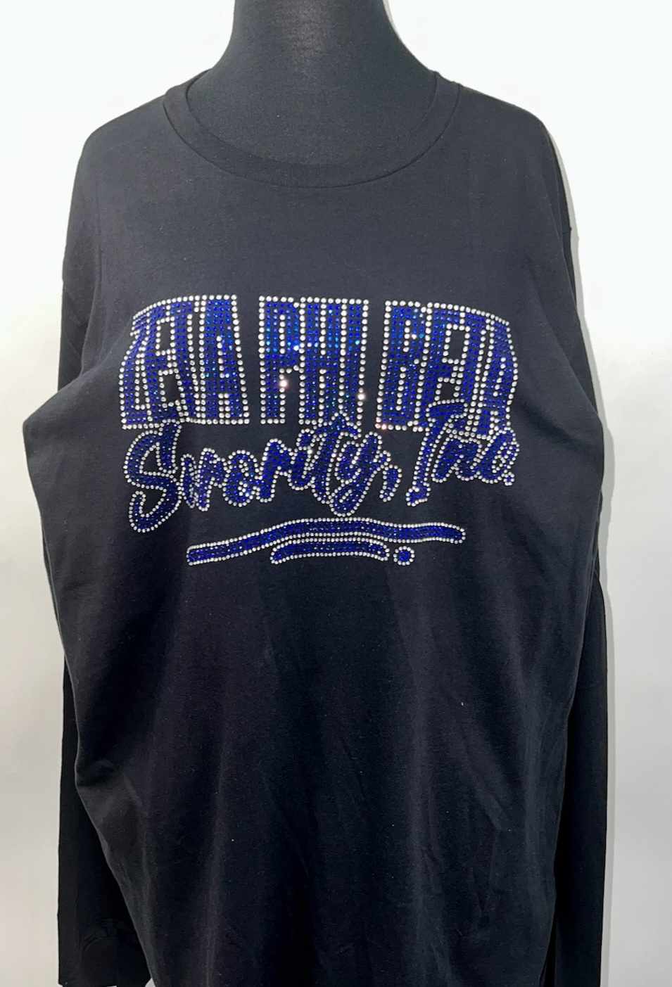 Zeta Bling Long Sleeve Top Black - Diva Starr Boutique