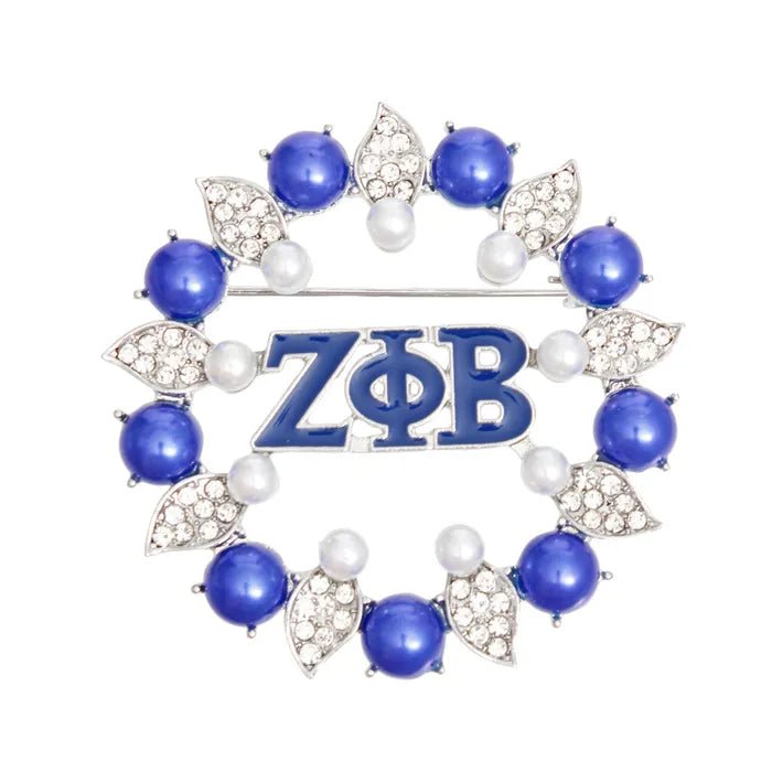 Zeta Phi Beta Blue Pearl Pin - Diva Starr Boutique