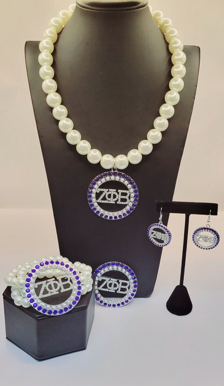 Zeta Phi Beta Blue & Silver Set - Diva Starr Boutique