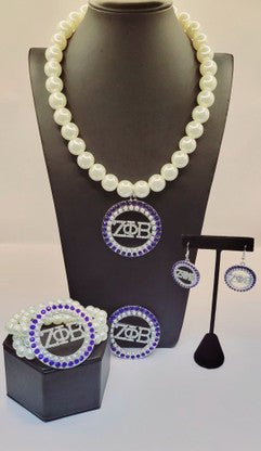 Zeta Phi Beta Blue & Silver Set - Diva Starr Boutique