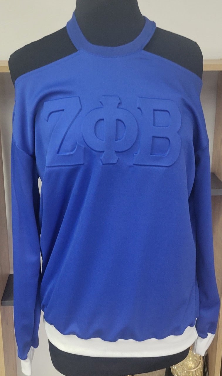 Zeta Phi Beta Cold Shoulder Top - Diva Starr Boutique