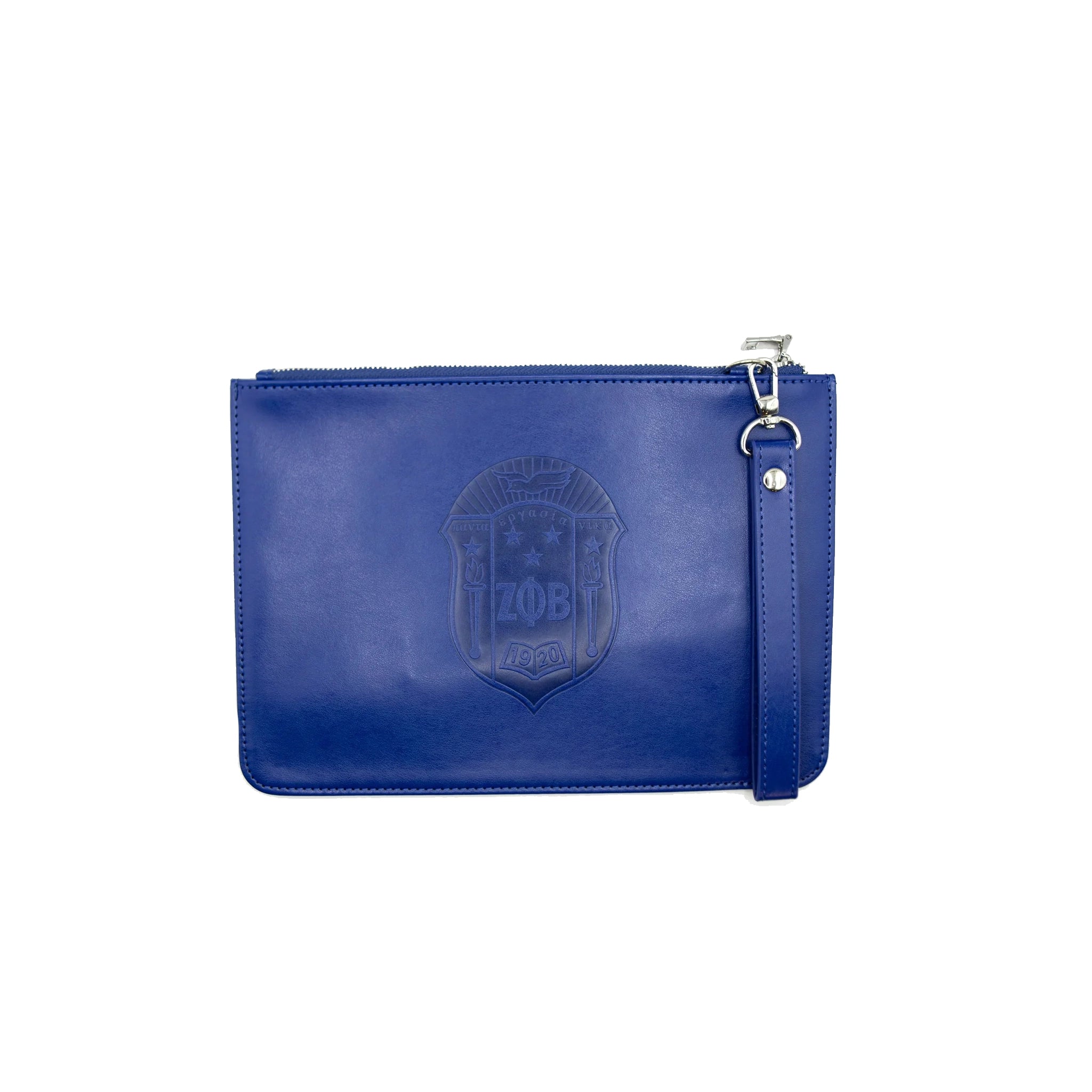 Zeta Phi Beta Leather Wristlet - Diva Starr Boutique