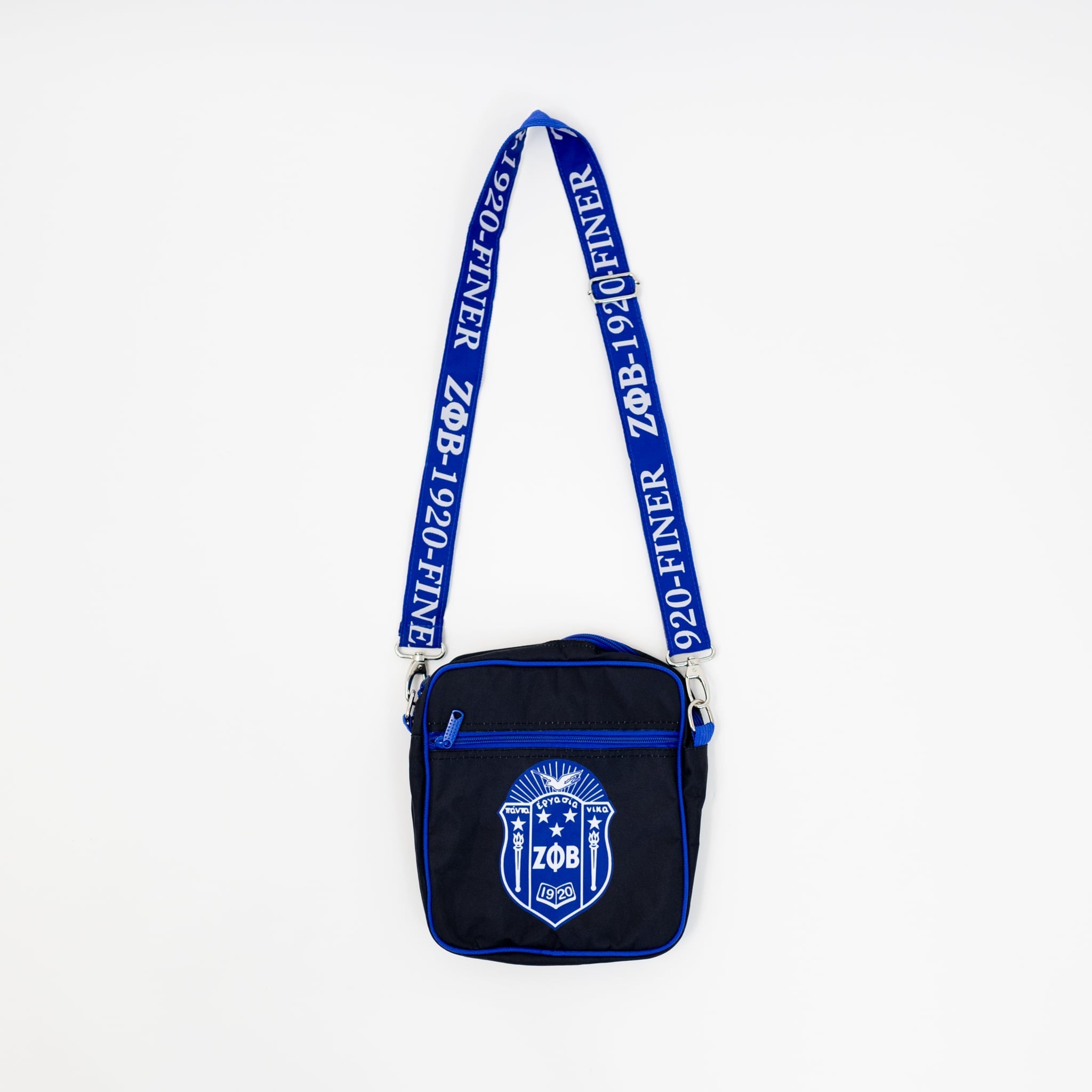 Zeta Phi Beta Messenger Bag Black - Diva Starr Boutique