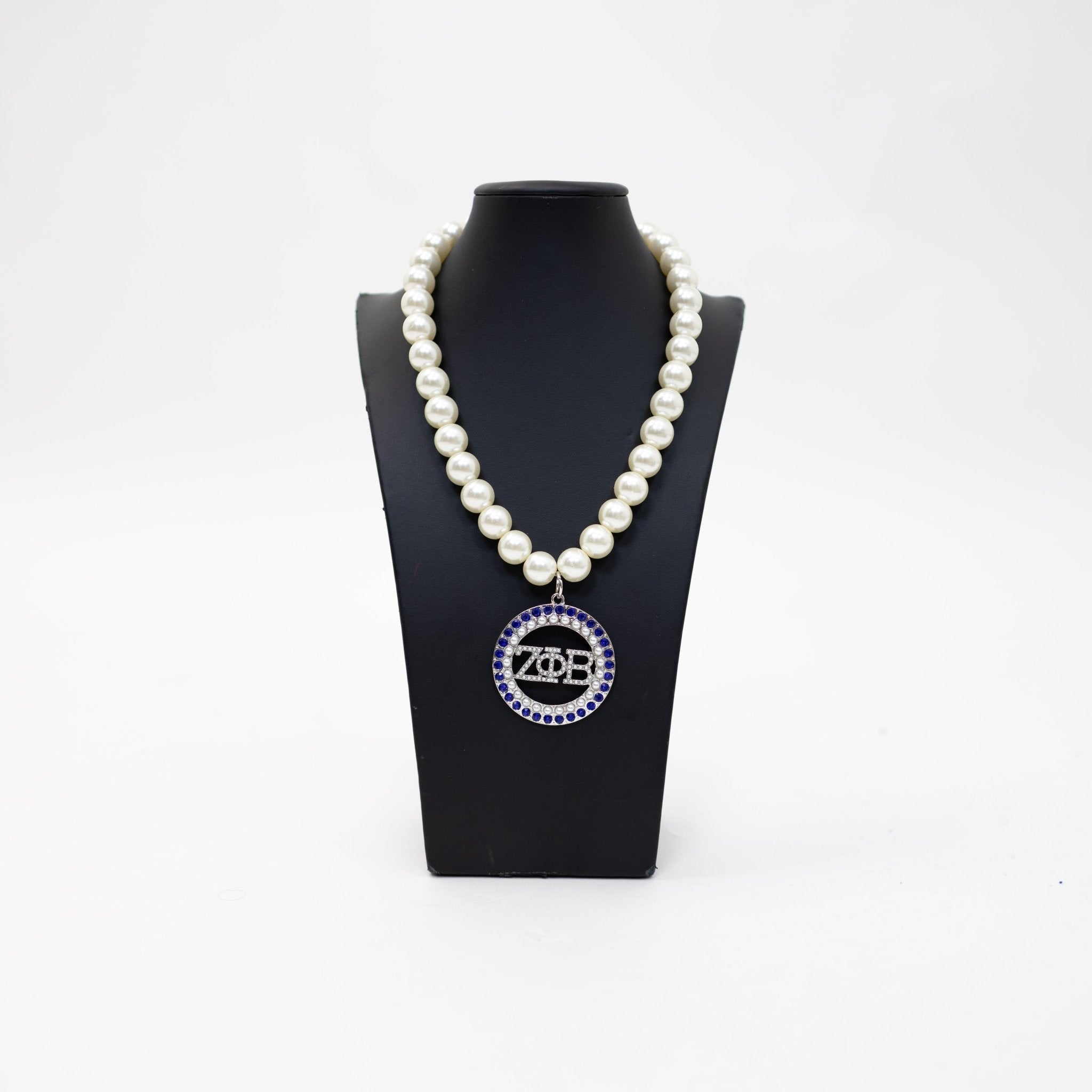 Zeta Phi Beta Pearl & Bling Necklace & Bracelet Set - Diva Starr Boutique