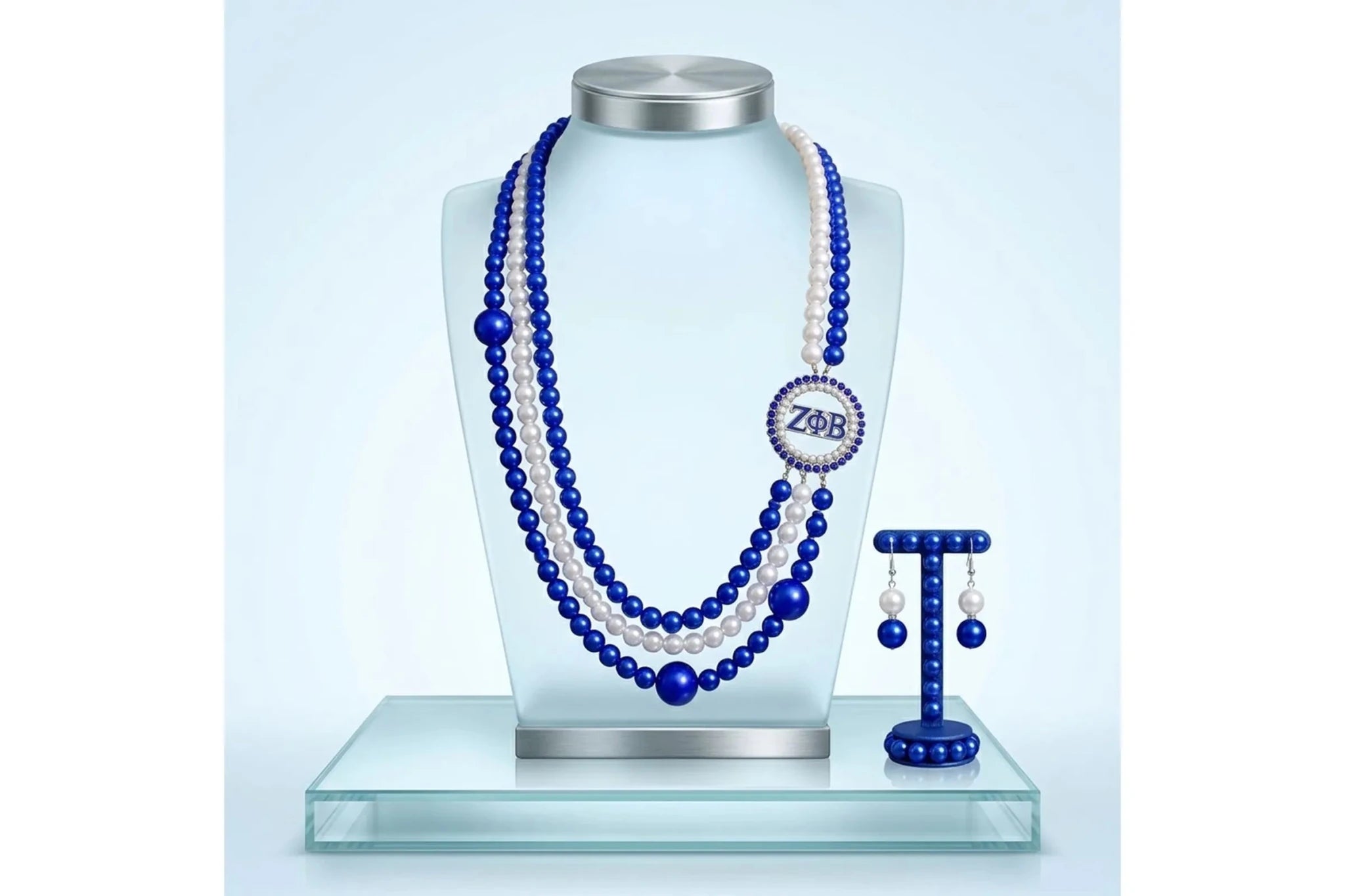 Zeta Phi Beta Pearl Necklace Set - Diva Starr Boutique