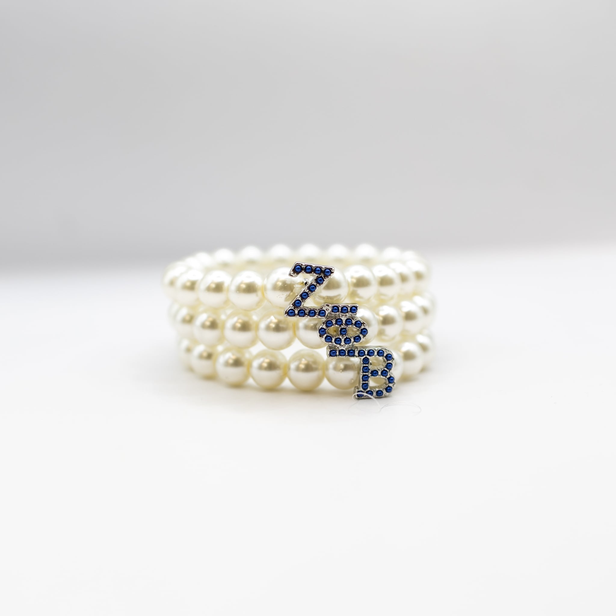 Zeta Phi Beta White Pearl Bracelet - Diva Starr Boutique