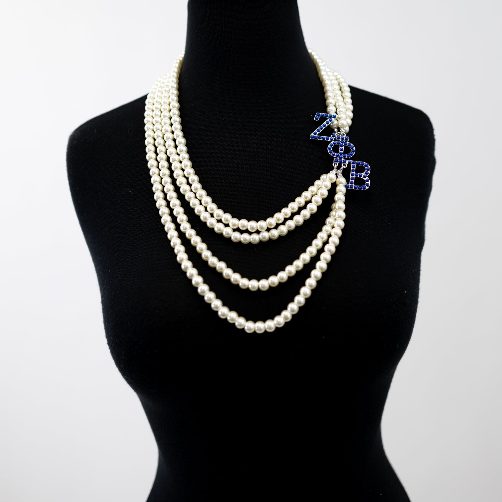 Zeta Phi Beta White Pearl Necklace - Diva Starr Boutique