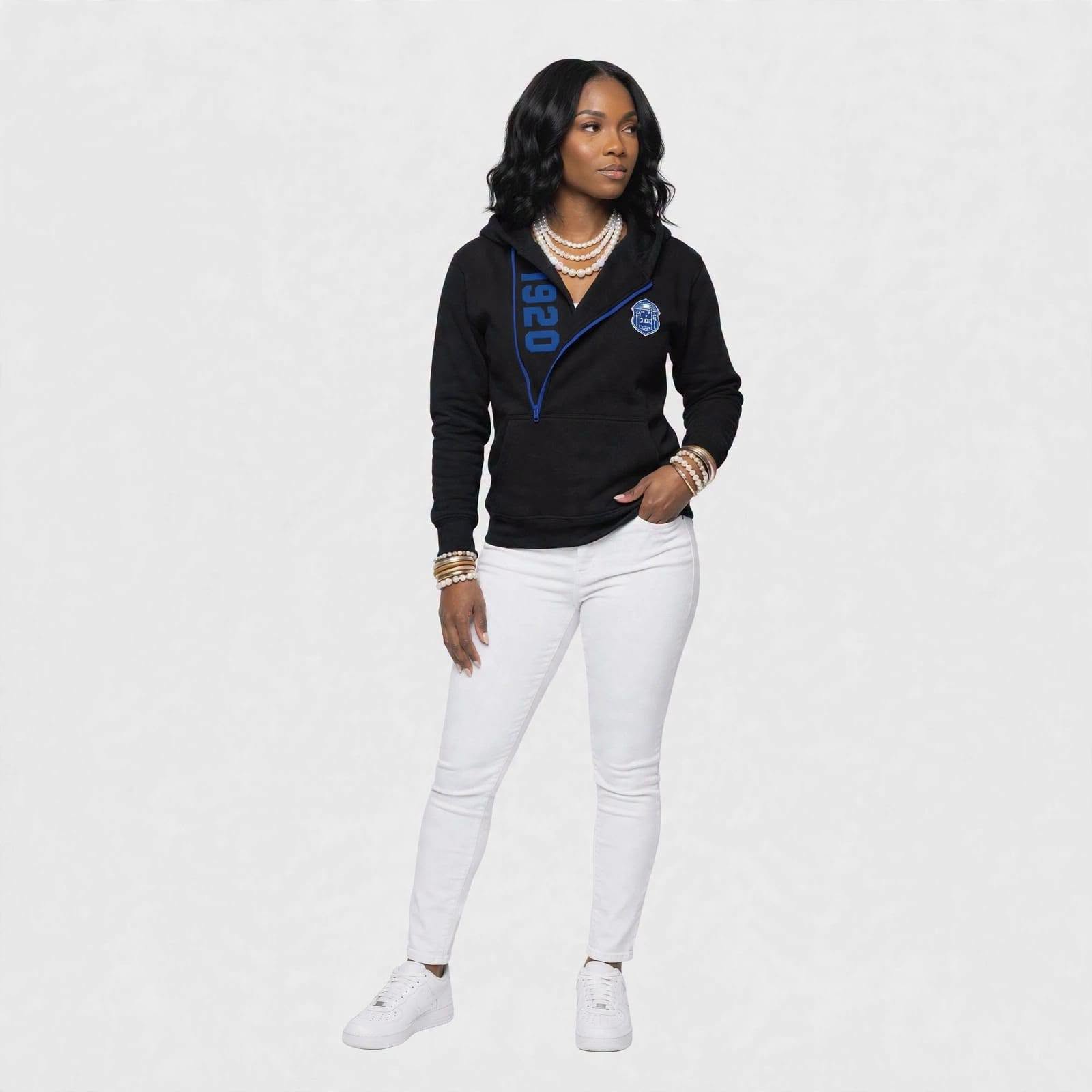 Zeta Phi Black 1920 Hoodie Pre-Order (Ships November 28, 2026) - Diva Starr Boutique