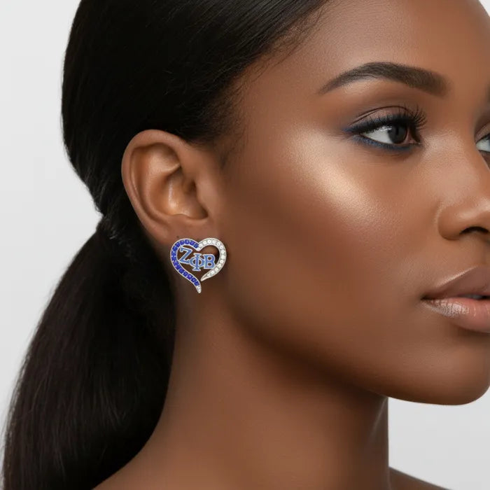 Zeta Heart Earrings
