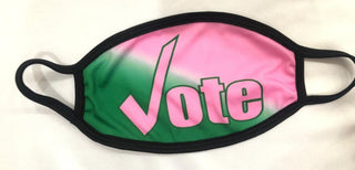 Pink & Green Vote Mask Pins Diva Starr   
