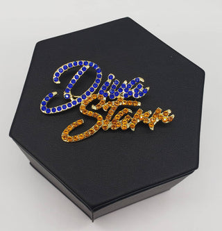 Diva Starr Blue & Gold Bling Pin Pins Diva Starr   