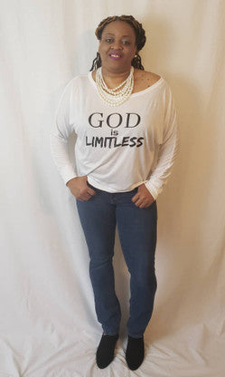 God is Limitless Off Shoulder Top Off Shoulder Tops Diva Starr Small  