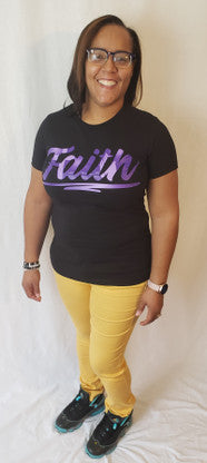 Faith Praying Hands  T-Shirt T-Shirts Diva Starr Regular Small 