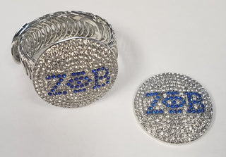 Zeta Phi Beta Bling Bling Pin & Bracelet BUndle Pins Zeta Phi Beta   