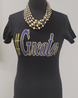 Sigma Gamma Rho #Greater Glitter T-Shirt T-Shirts Sigma Gamma Rho   