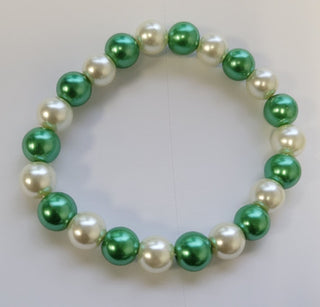 Green & White Pearl Bracelet Bracelets Diva Starr Default Title  