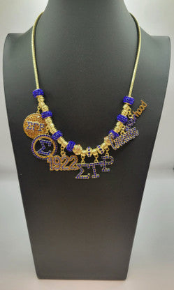 Sigma Gamma Rho Charm Necklace Gold Necklaces Sigma Gamma Rho Default Title  
