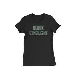 Green & Silver Black Excellence T-Shirt T-Shirts Diva Starr   