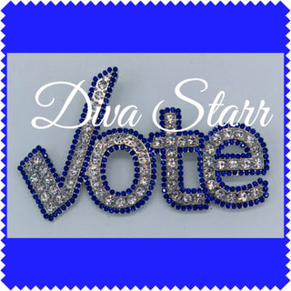 Zeta Phi Beta Blue & White Vote Pin Pins Zeta Phi Beta Default Title  