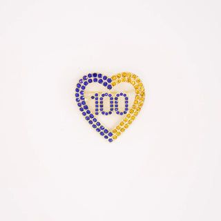 Sigma Gamma Rho Blue & Gold 100 Heart Pin Pins Sigma Gamma Rho   