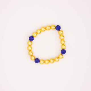 Gold & Blue Pearl Bracelet Bracelets Diva Starr   