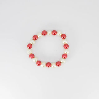 Red & White Pearl Bracelet Bracelets Diva Starr   