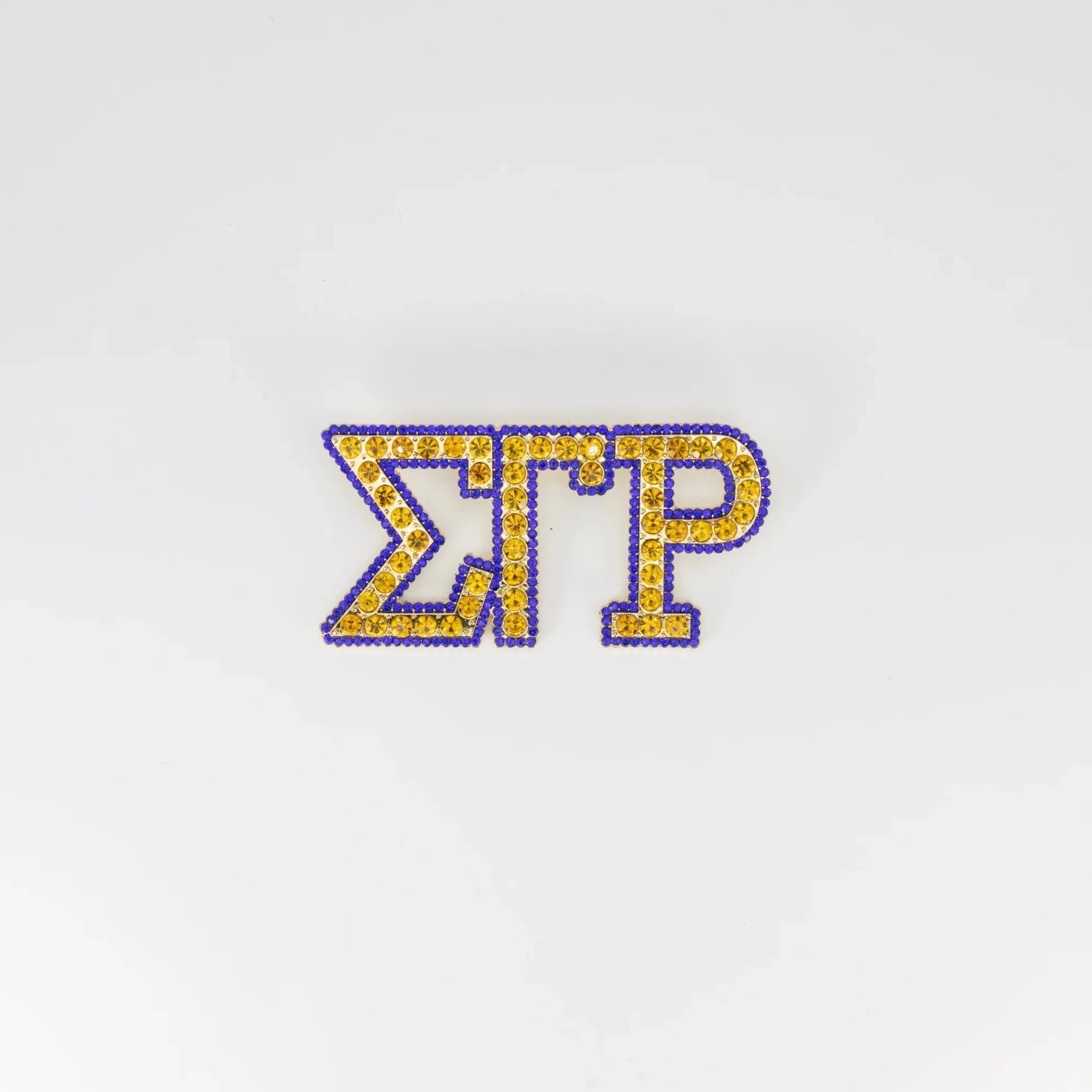 Sigma Gamma Rho Blue & Gold Letter Double Bling Pin - Diva Starr Boutique